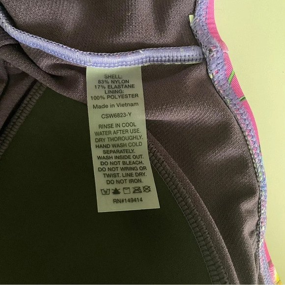 Johnny Was Ombré Garden Wrap One Piece Bathing Suit XS Multi Flowers V Neck - Picture 7 of 14